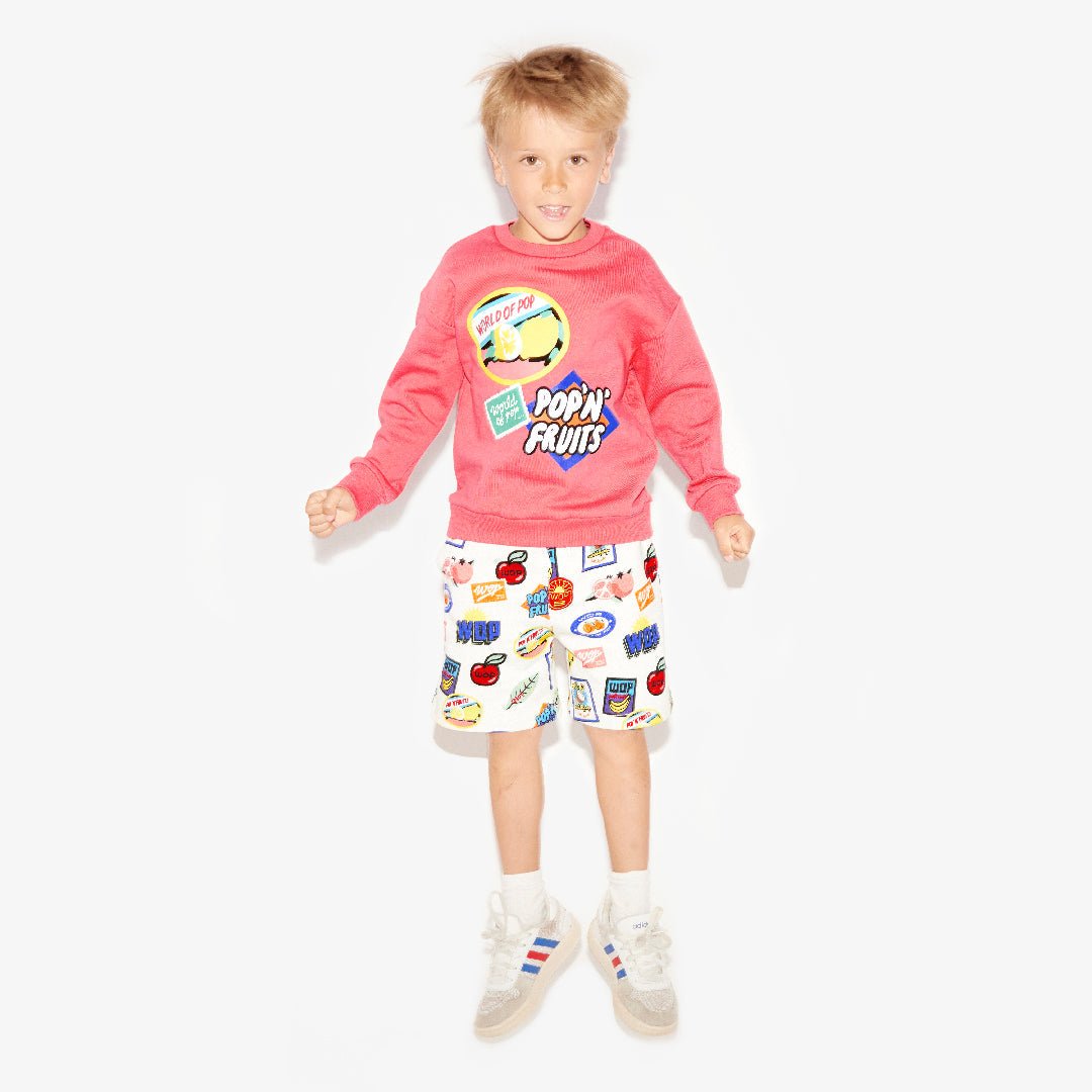 WOP - Tutti Frutti" printed shorts for children in organic cotton