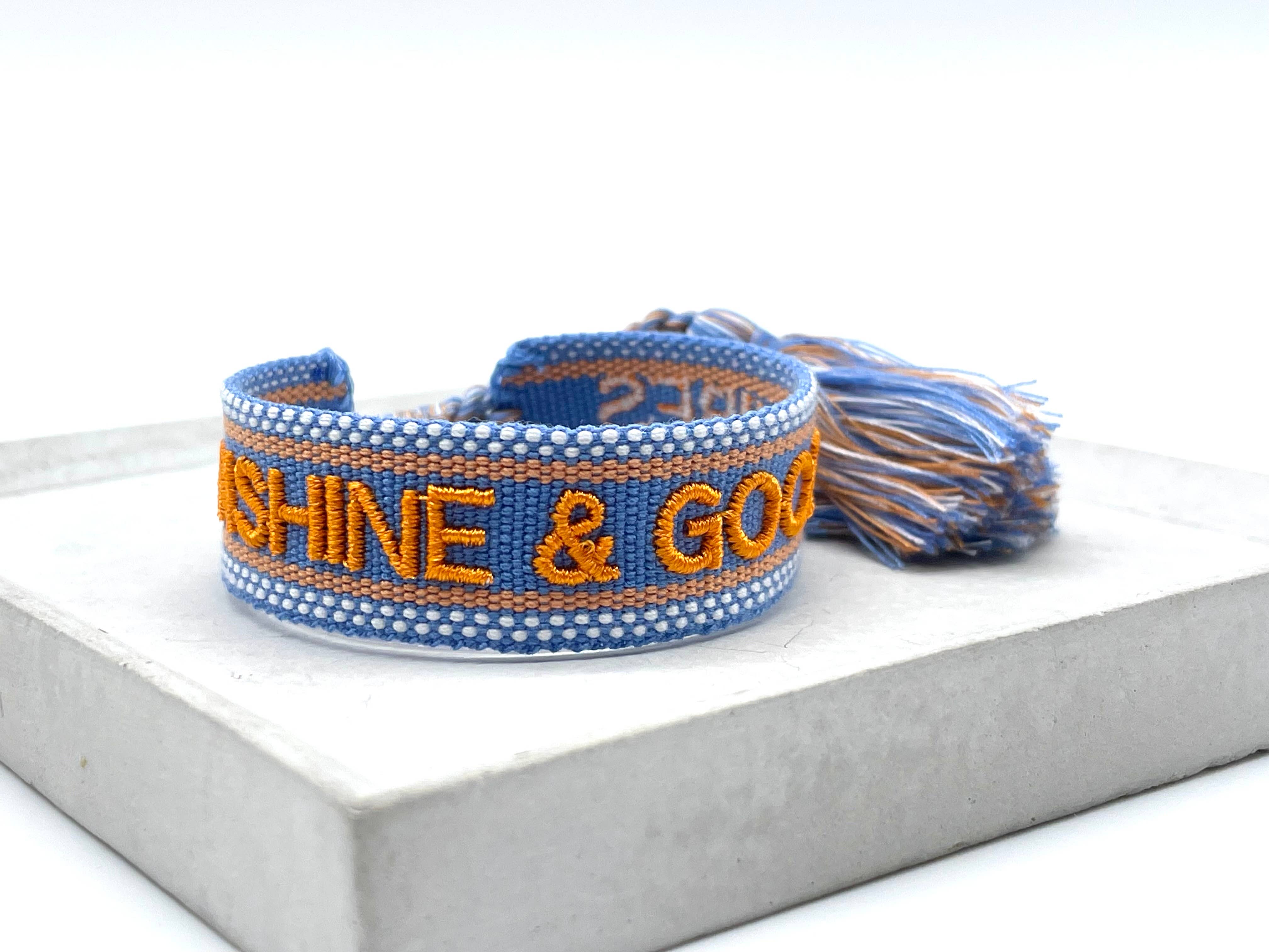 Sunshine & Good Vibes Bracelet - Blue & Orange