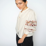 MOS MOSH Chemise brodée « Notto » Écru