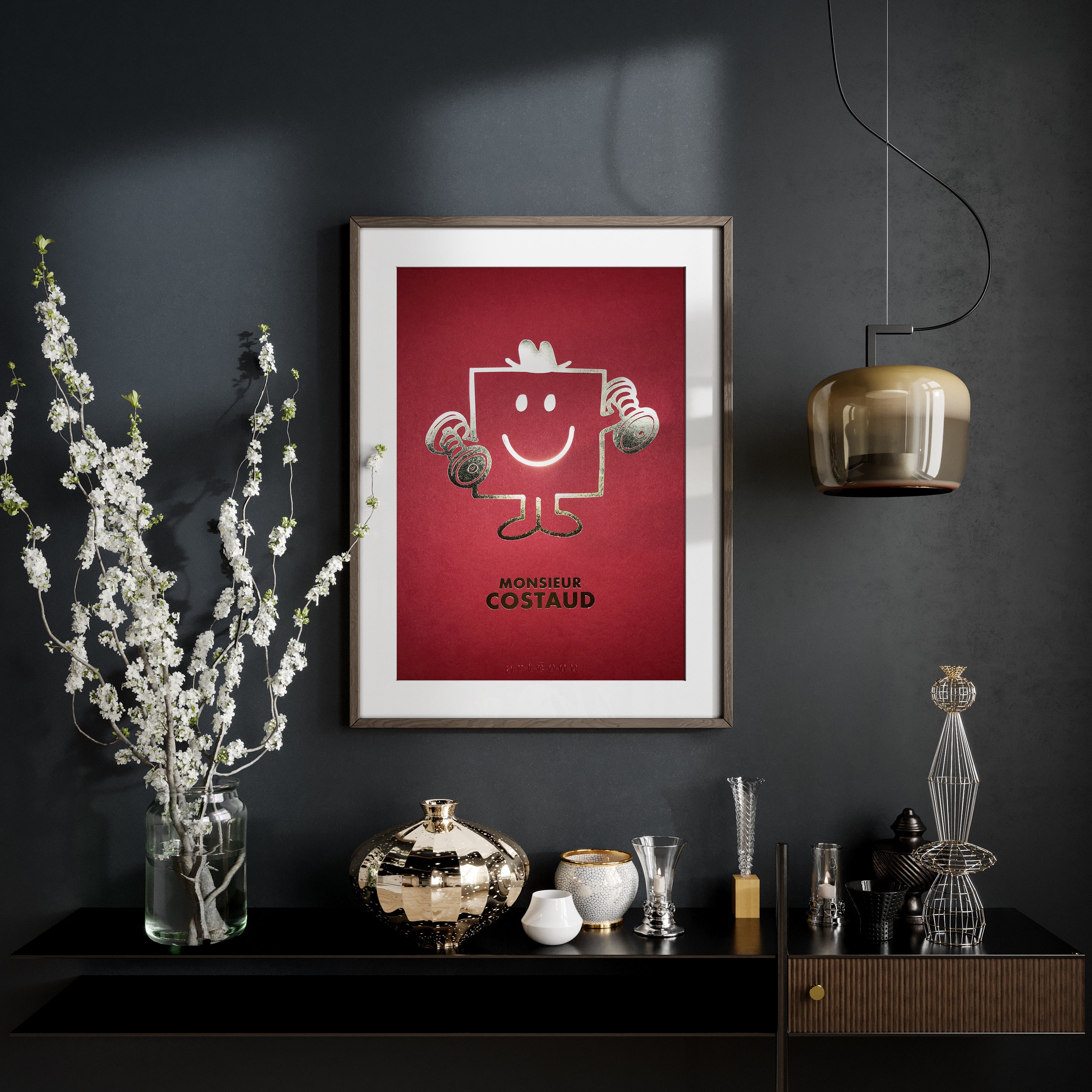 Arteonn Mr. Men &amp; Little Miss Monsieur Costaud Kunstdruck
