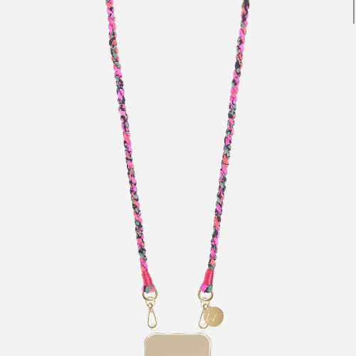Elia Braided Phone Chain - Multicolour Pink