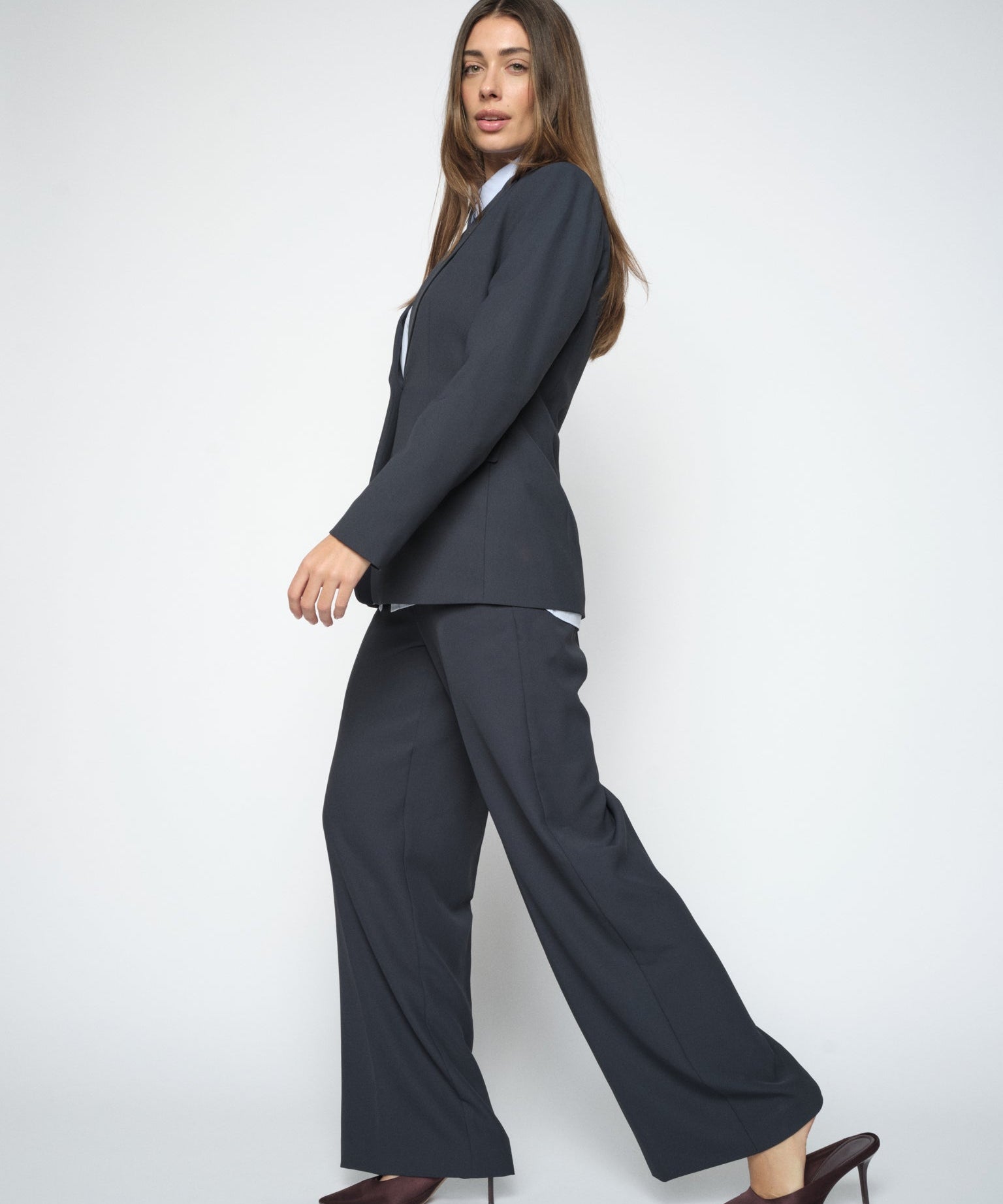 Mos Mosh Leya Miley trousers in salute navy, detail view – 99things.ch