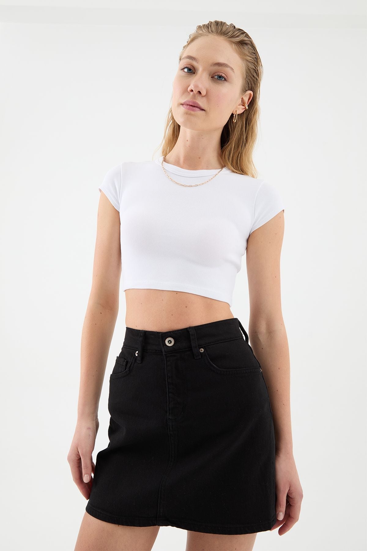 Jupe Femme Violet Noir