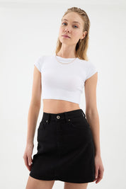 Jupe Femme Violet Noir