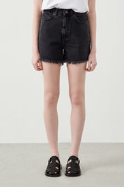  Ra Denim-Monna Black Women’s Denim Shorts-4