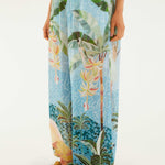 Embroidered Side Buttons Balloon Pants side view