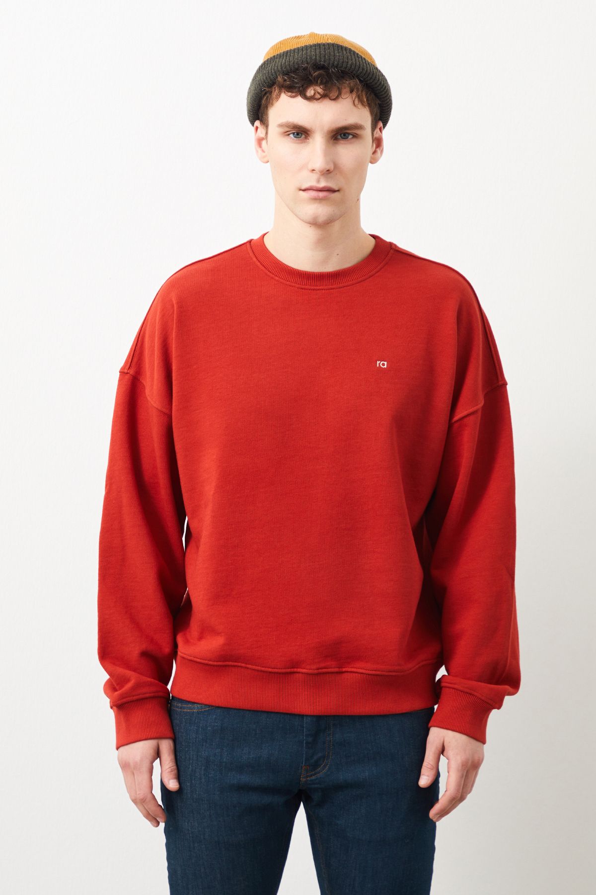 Ziggy Crop Oversize Red Men's Sweatshirt