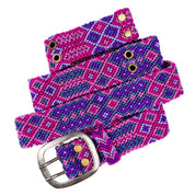 Adriana Hadnwoven Belt - Berry