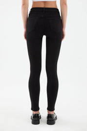 Jean skinny noir pour femme Sira