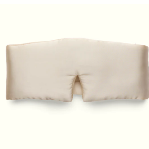 Emily's Pillow pure silk headband sleep mask in champagne