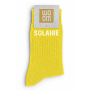 "Solar" Message Glitter Socks - Yellow