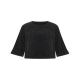 LANIUS Blouse manches 3/4 en cupro – Noir