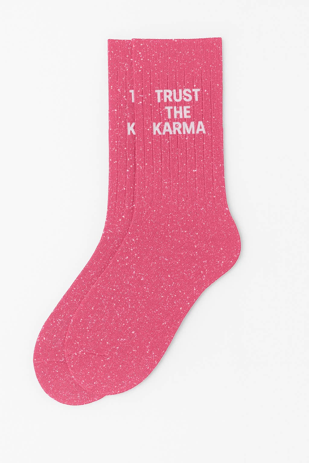 "Trust The Karma" Glitter Socks