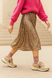 "Girl Power" Rose Gold Glitter Socks