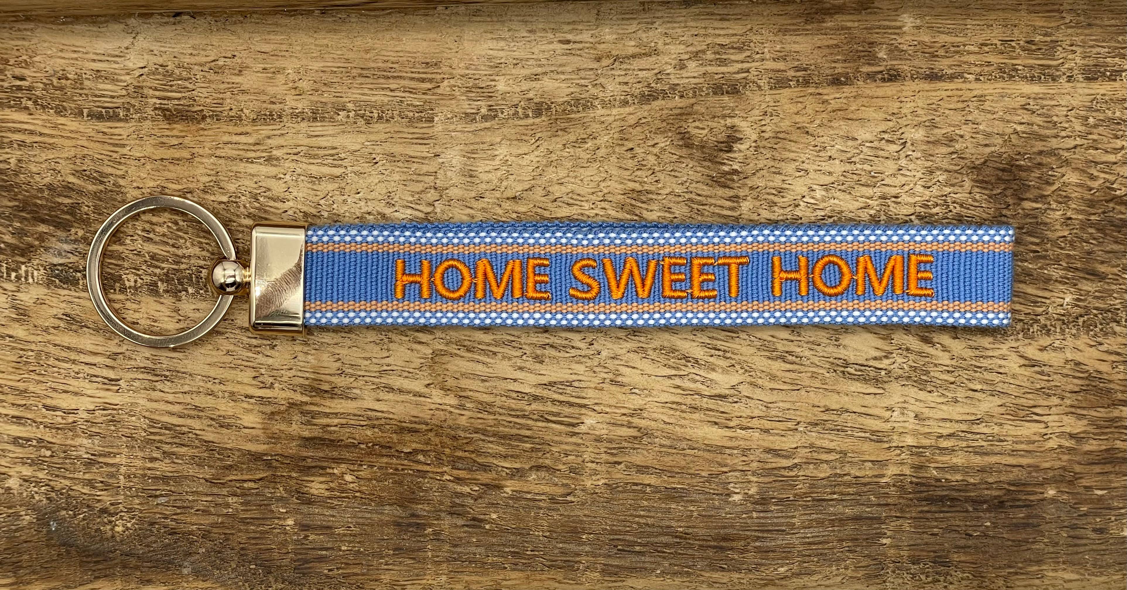 HOME SWEET HOME Gewebter Bestickter Schlüsselanhänger