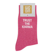 "Trust The Karma" Glitter Socks
