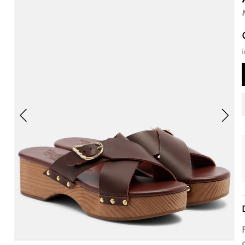 Mules Marilisa à plateforme en cuir