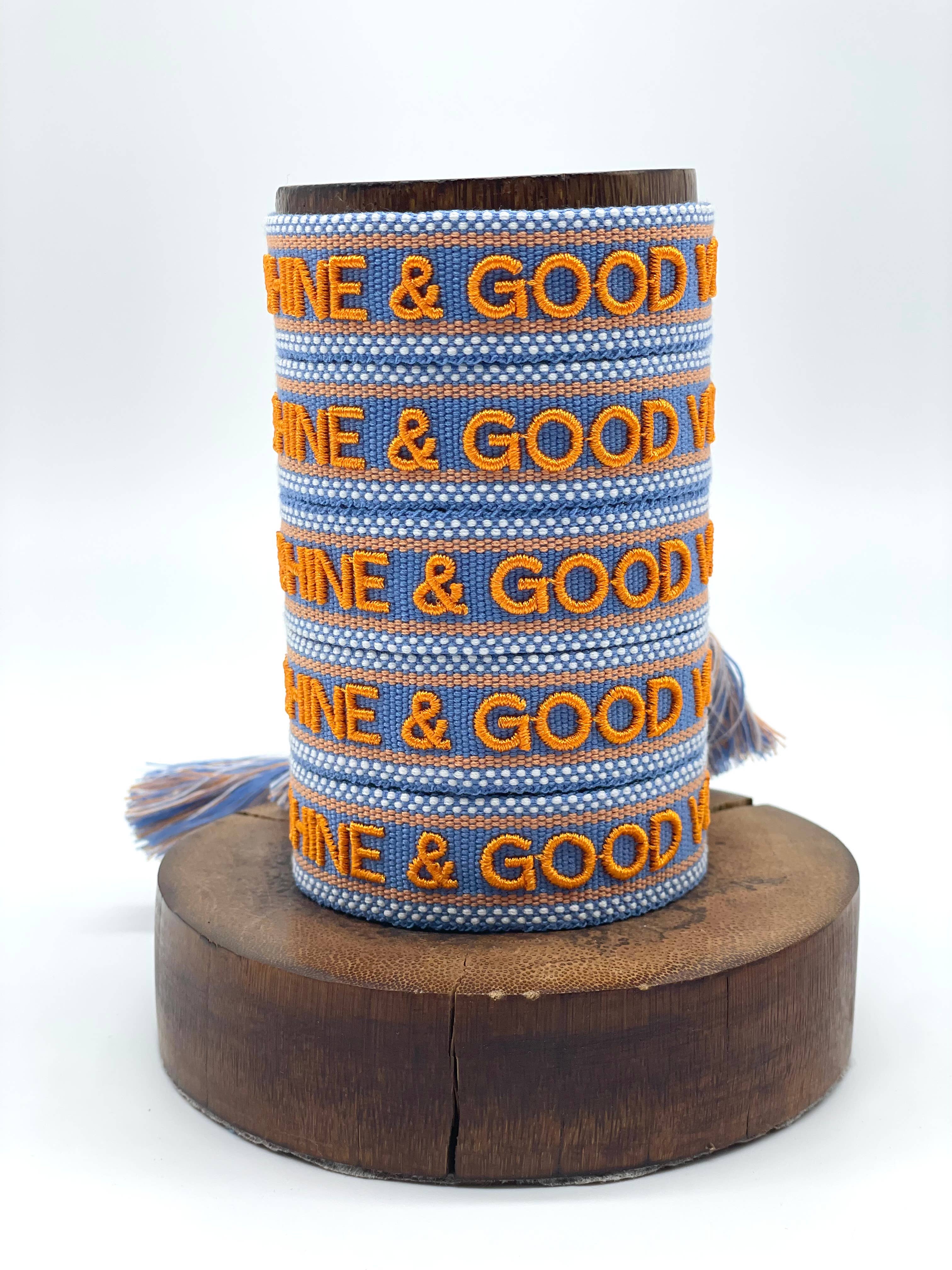 Sunshine & Good Vibes Bracelet - Blue & Orange