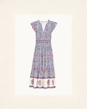 Della Maxi Dress - Blue/Pink
