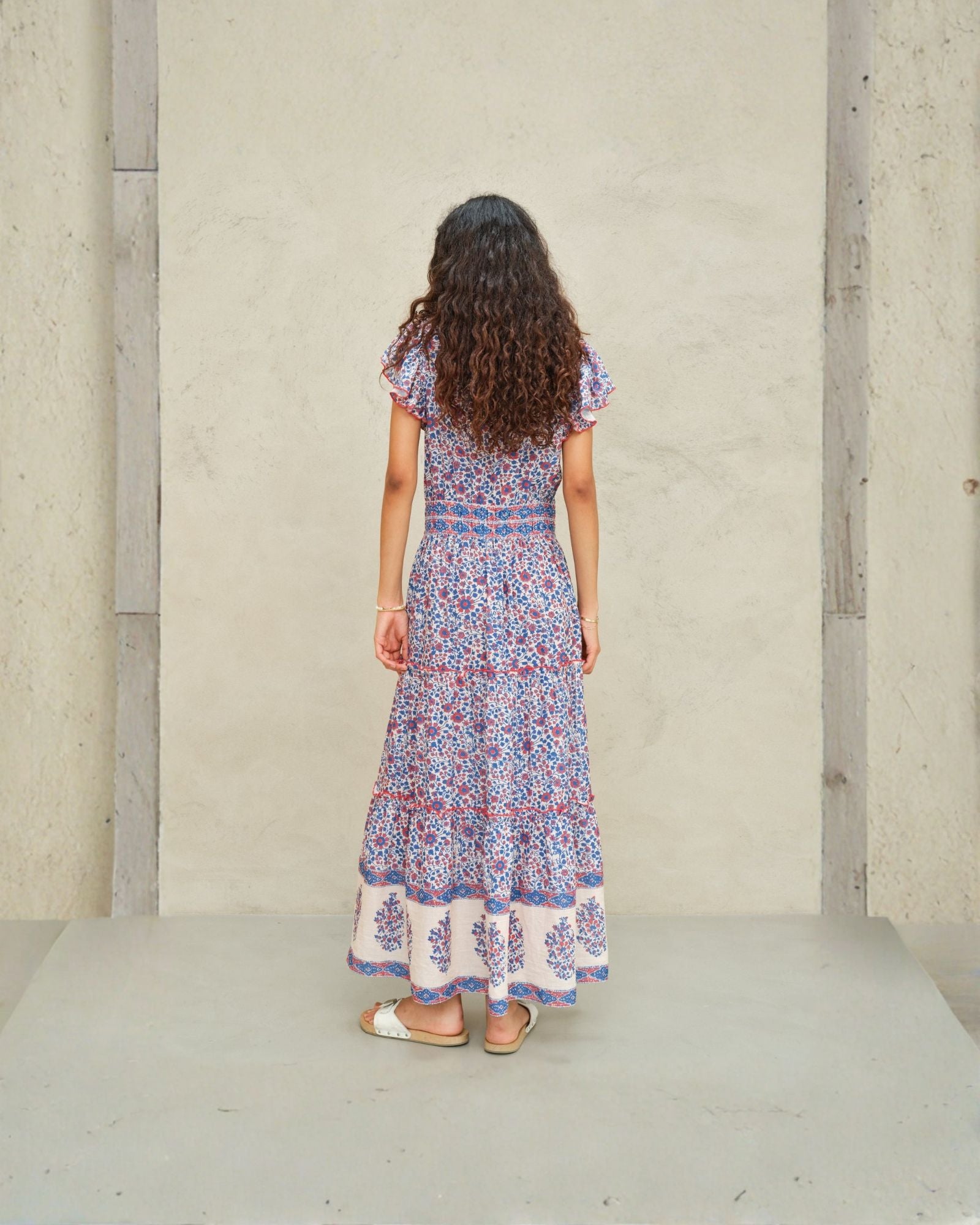 Della Maxi Dress - Blue/Pink