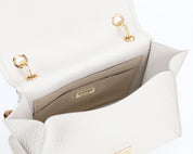 Sac bandoulière en cuir crème Plinio Visonà AMBRA
