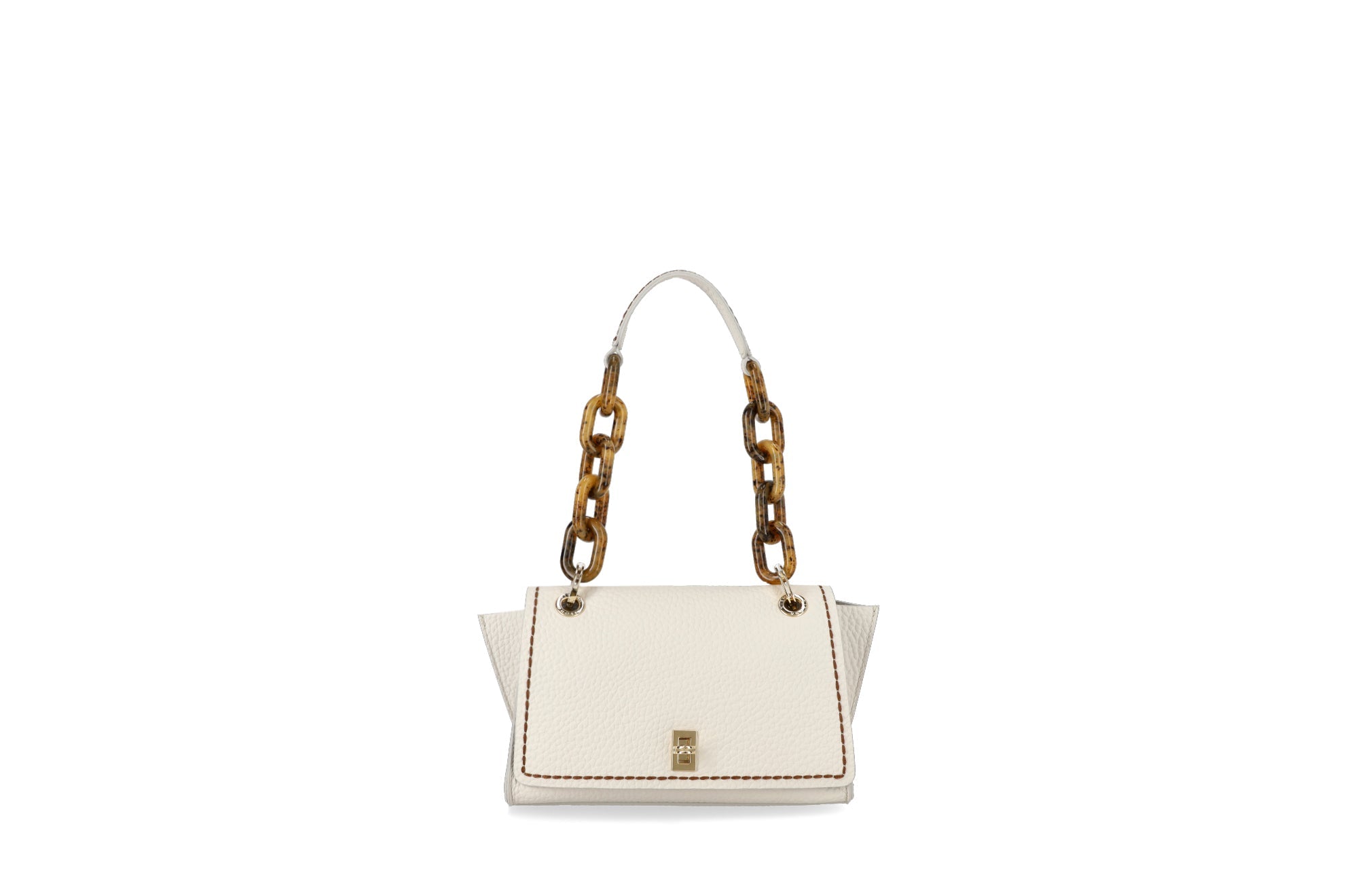 Sac bandoulière en cuir crème Plinio Visonà AMBRA