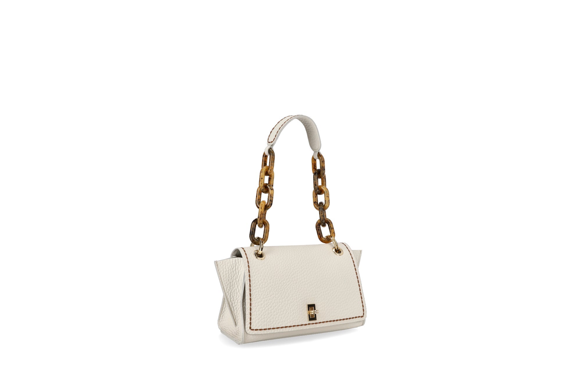 Sac bandoulière en cuir crème Plinio Visonà AMBRA