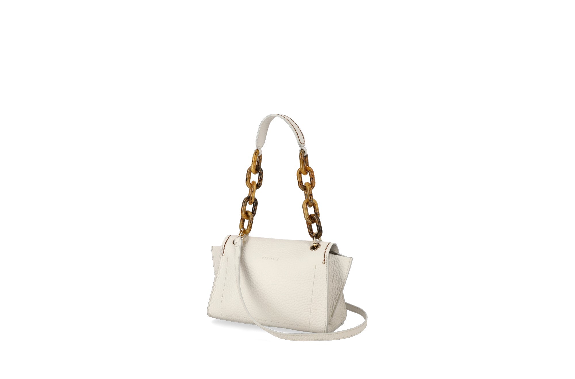 Sac bandoulière en cuir crème Plinio Visonà AMBRA