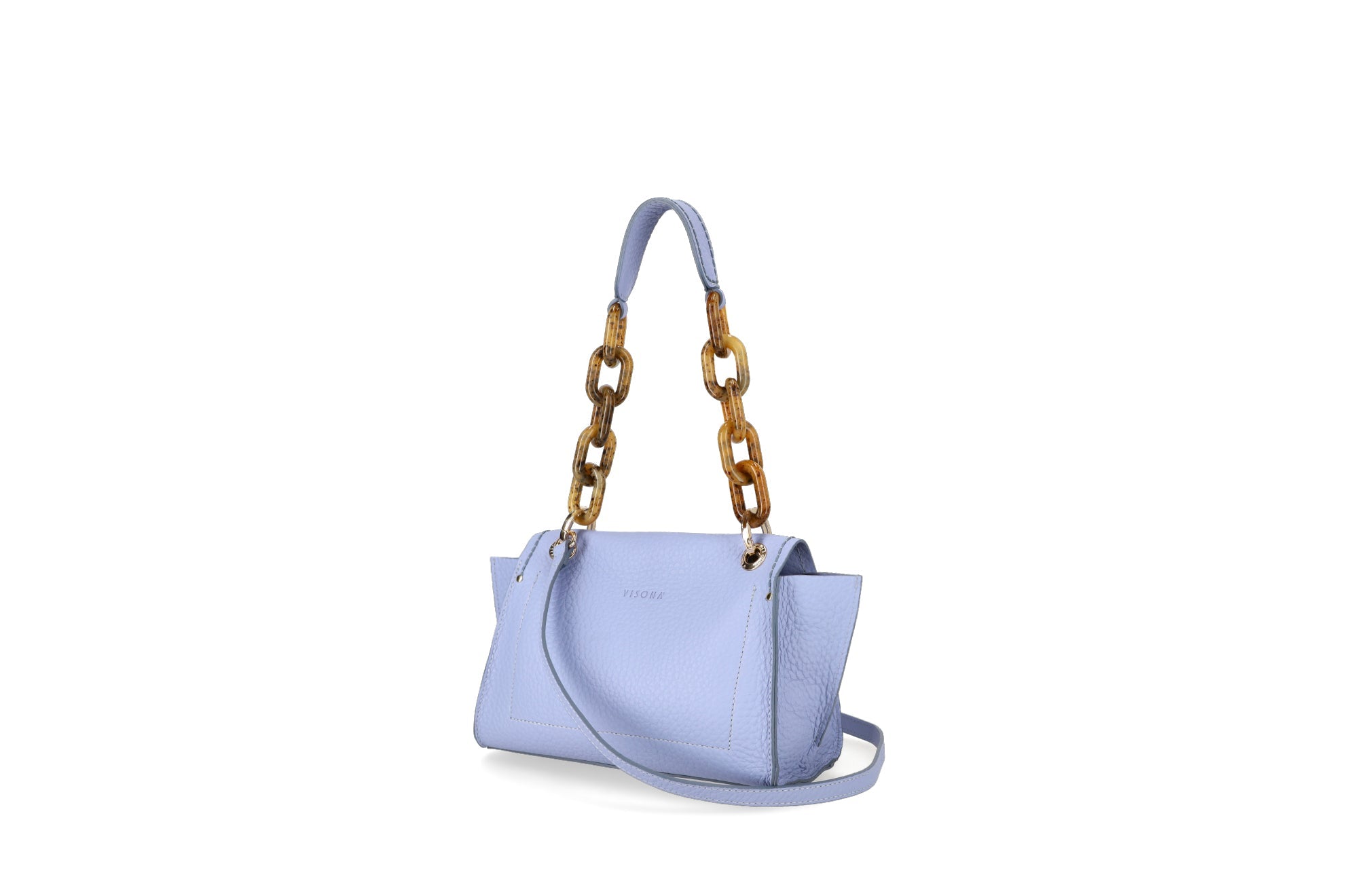 Sac bandoulière en cuir crème Plinio Visonà AMBRA