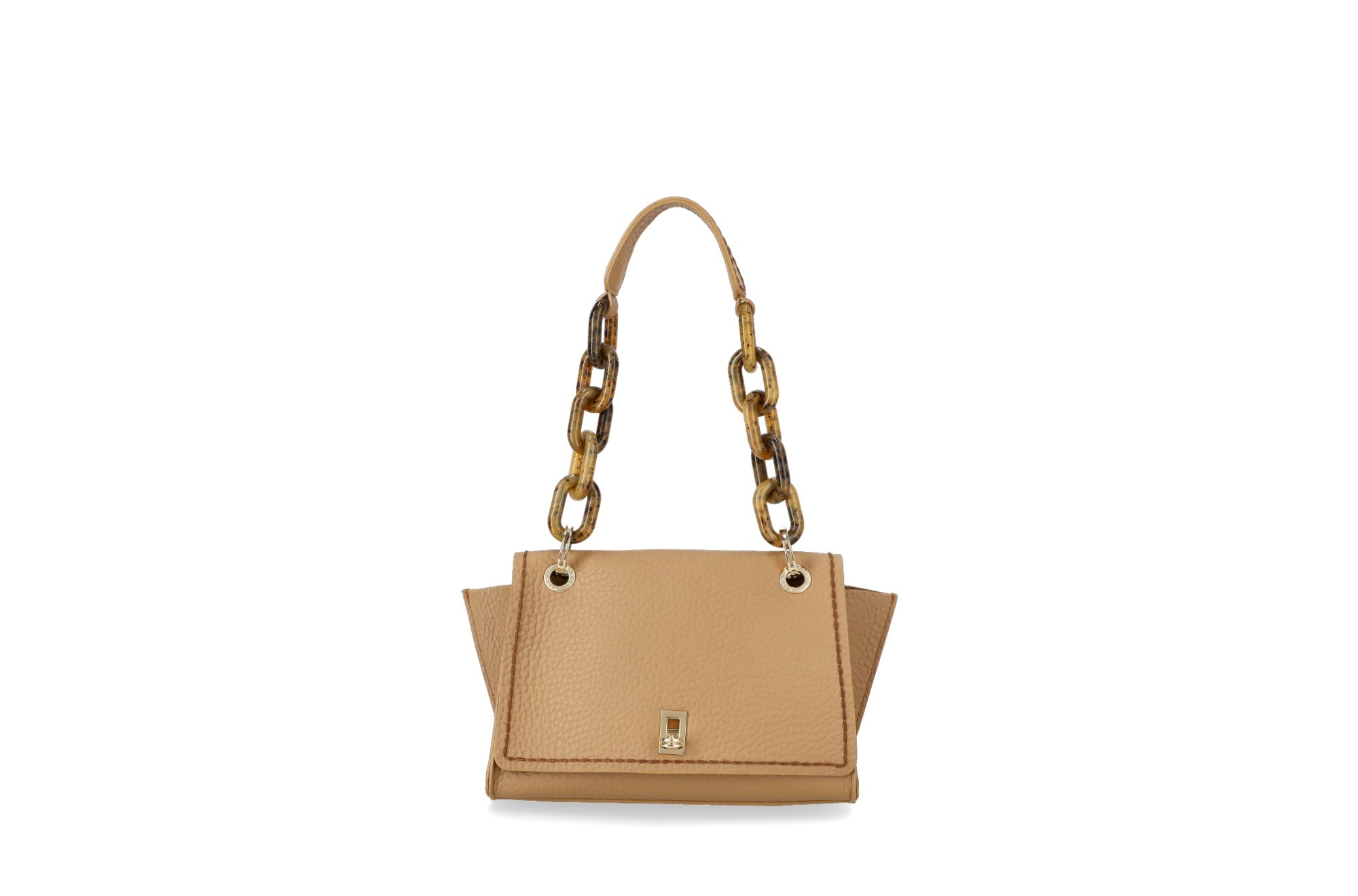 Sac bandoulière en cuir crème Plinio Visonà AMBRA