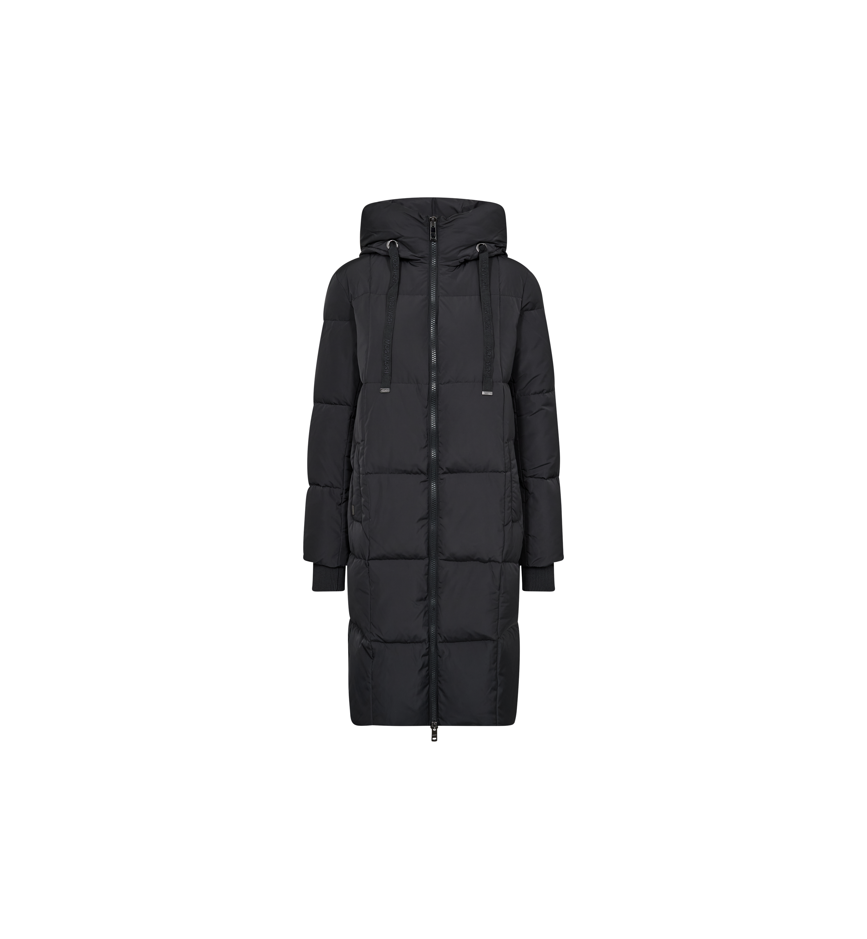 Mos Mosh Nova Square down coat in dark grey, front view – 99things.ch