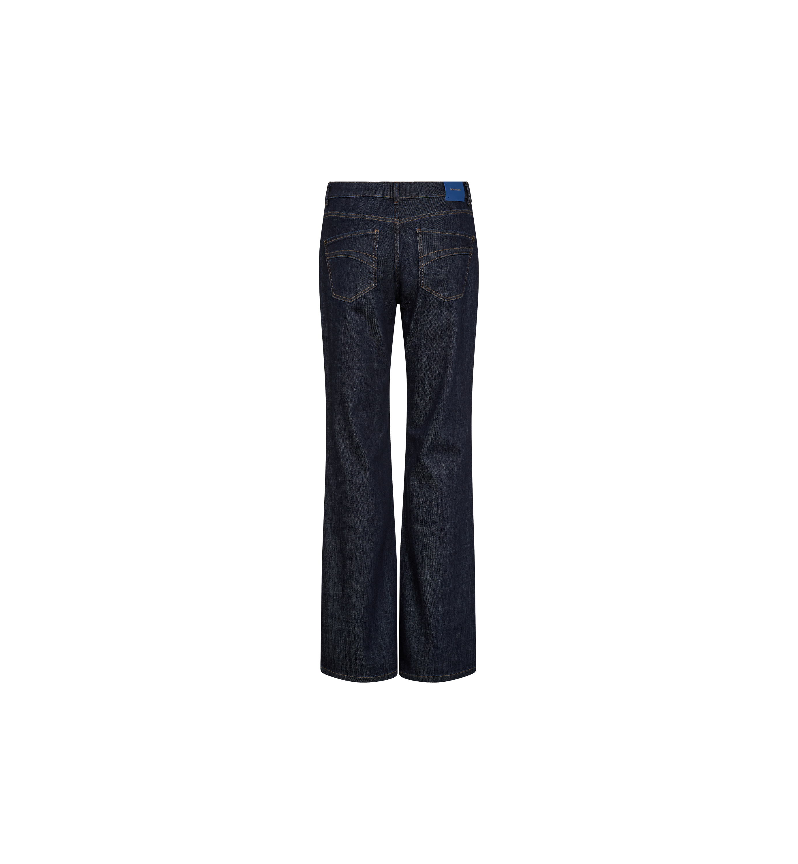 Mos Mosh Marlena Nippon jeans in dark blue, back view – 99things.ch