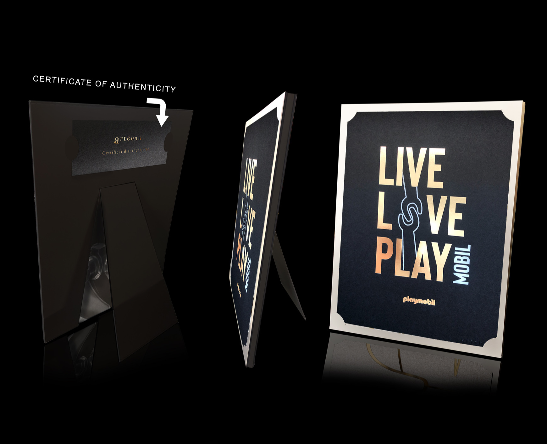Arteonn Playmobil Live Love Art Print Self-Holder Packaging