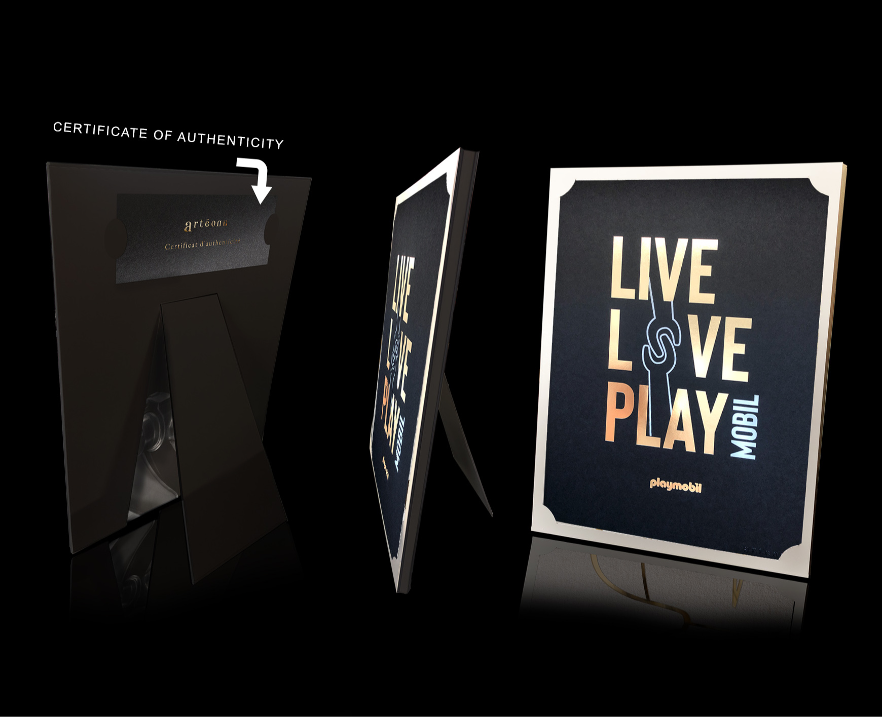 Arteonn Playmobil Live Love Art Print Self-Holder Packaging
