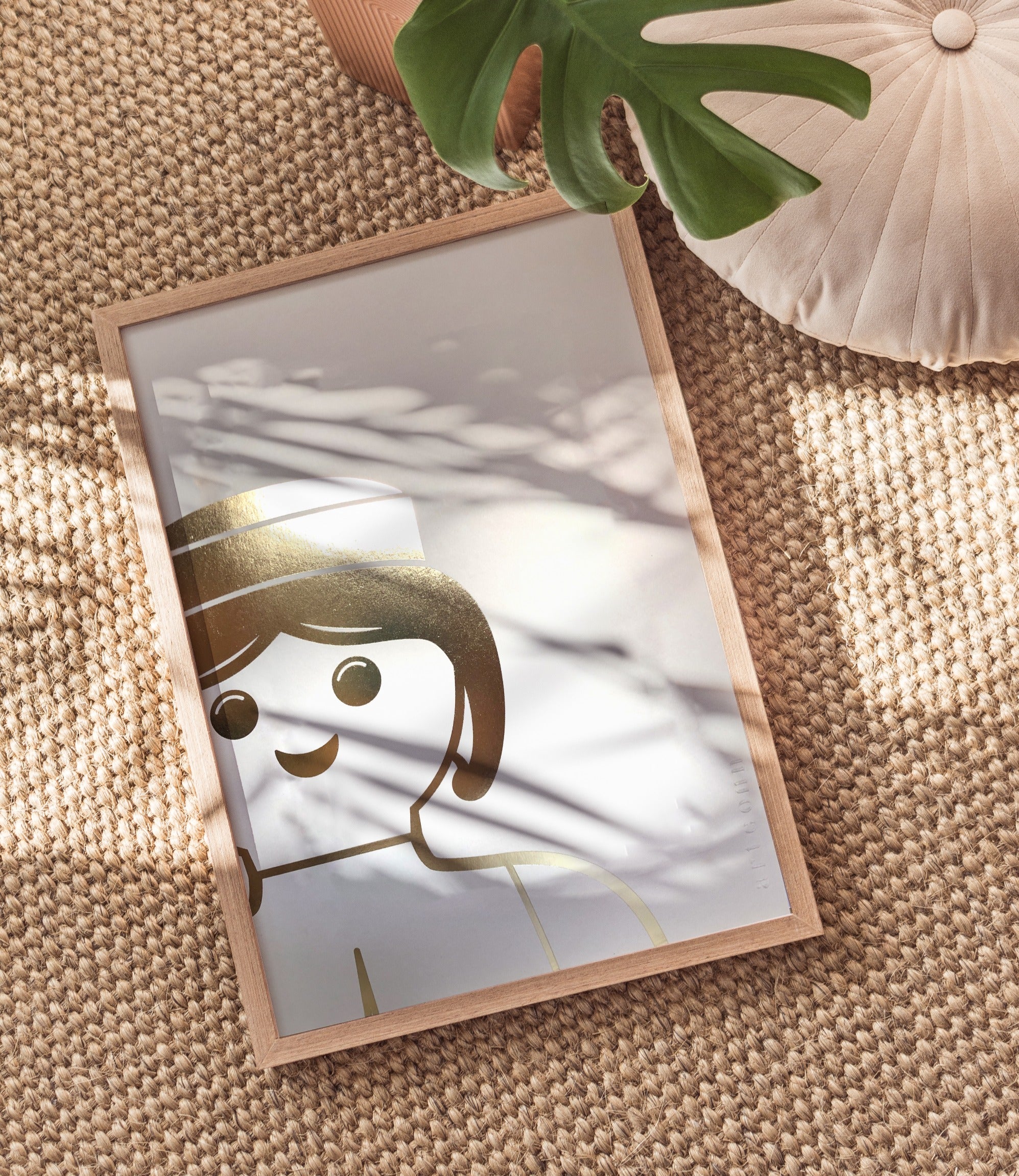Arteonn Playmobil Woman Gold Licensed Art Print