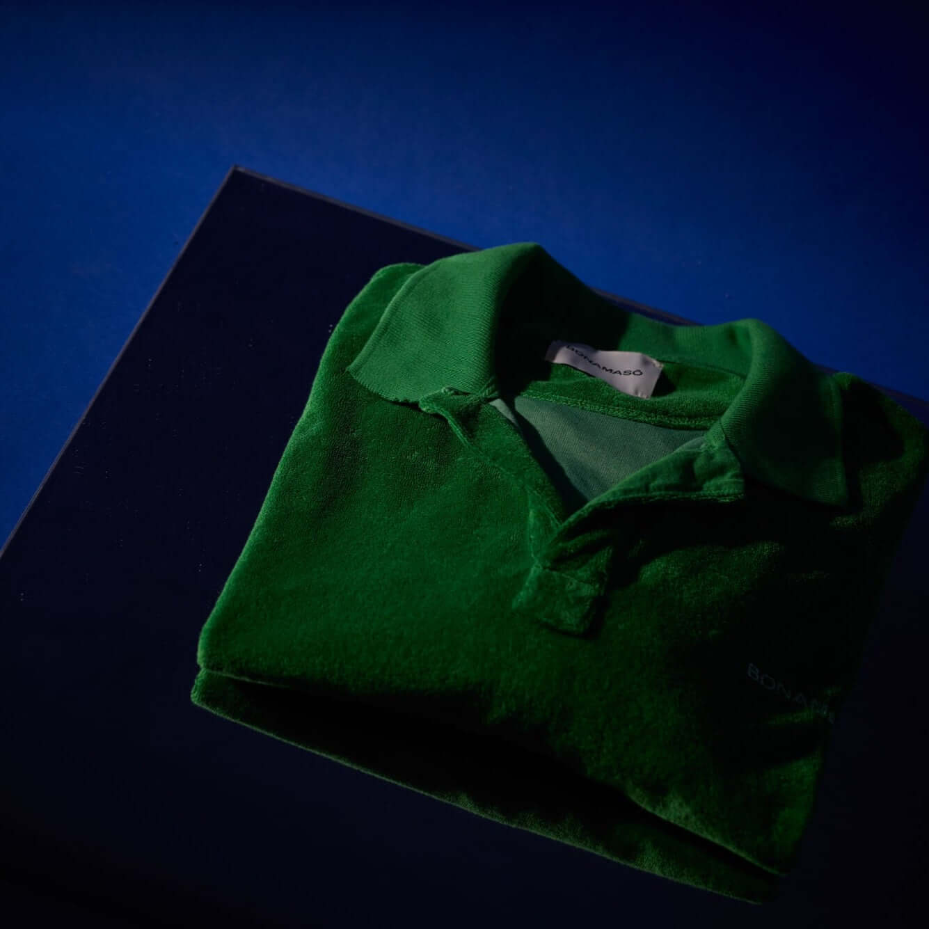 Green Terry Polo Sweater