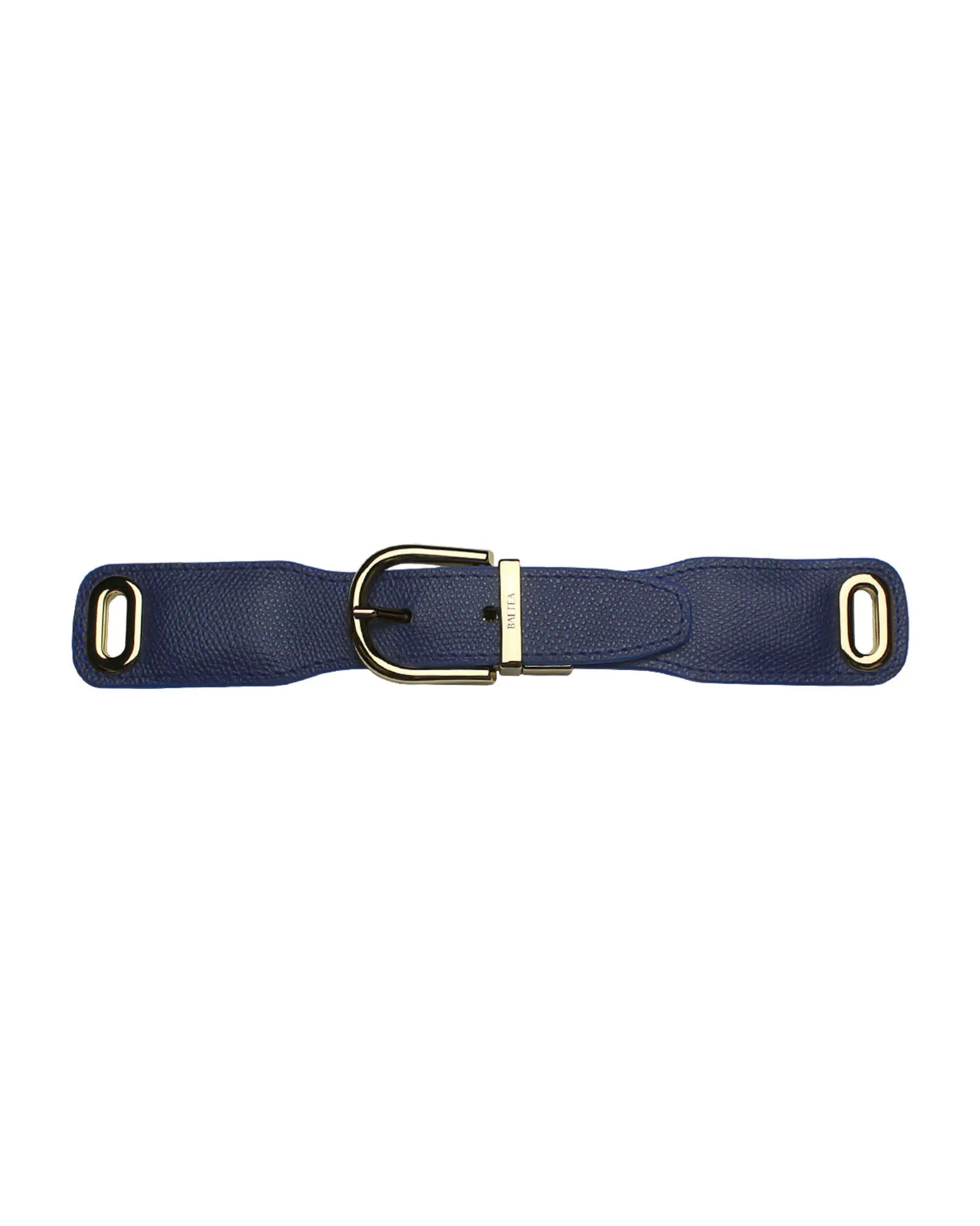 Reversible Leather Belt — Brown & Navy Blue