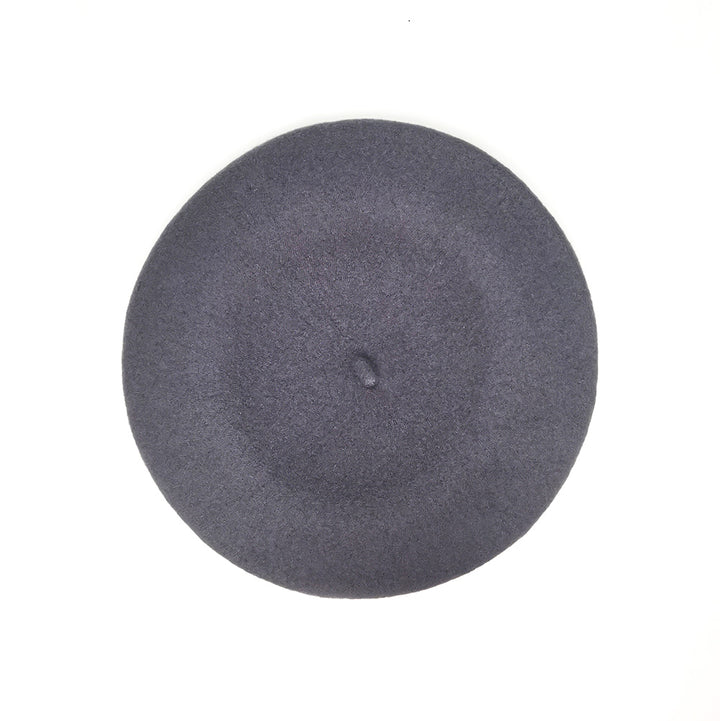 Ulaland's Beret Alegria in Blue: 100% merino wool with hand-embroidered details