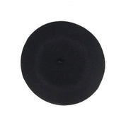 Black wool-felt-Beret in size large for men and women