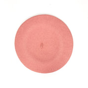 Pink Merino Wool Beret Alegria by Ulaland: Hand-embroidered with care.