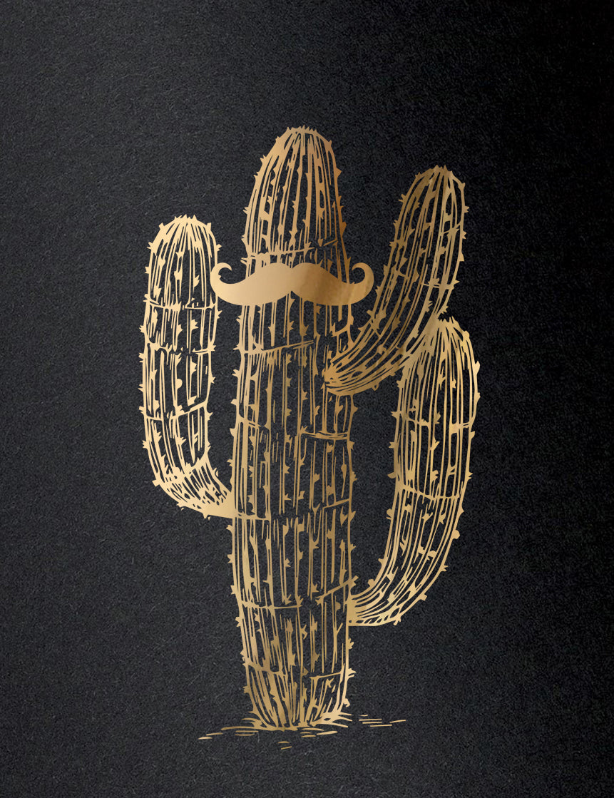 Cactus stacki or by Arteonn Letterpress Close-Up Detail