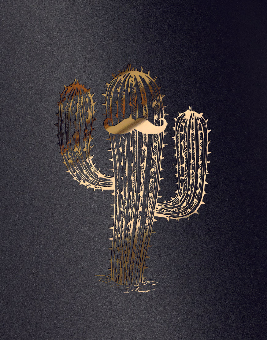 Cactus stacko or by Arteonn Letterpress Displayed in Home Setting