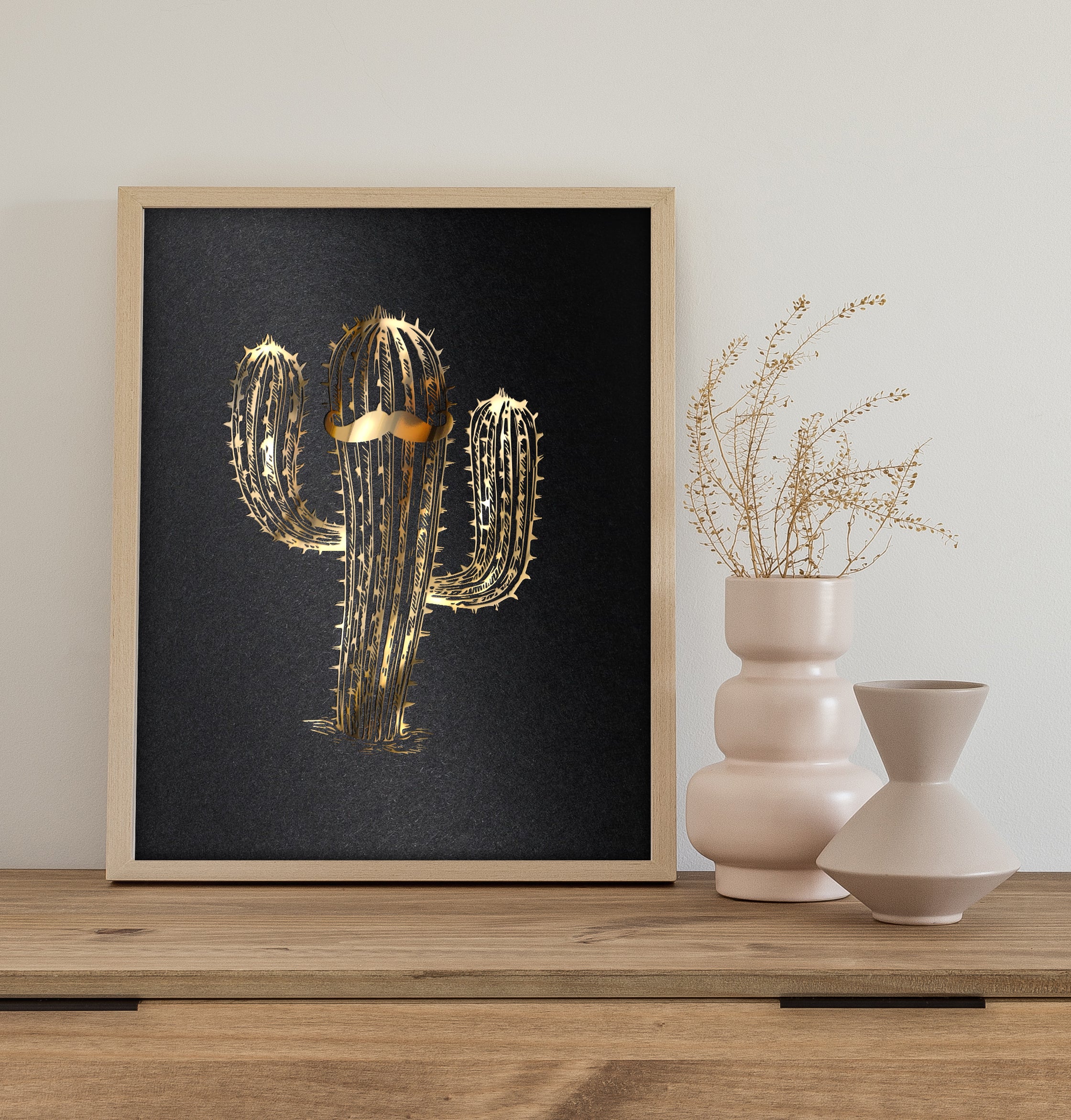Cactus stacko or by Arteonn Letterpress Close-Up Detail