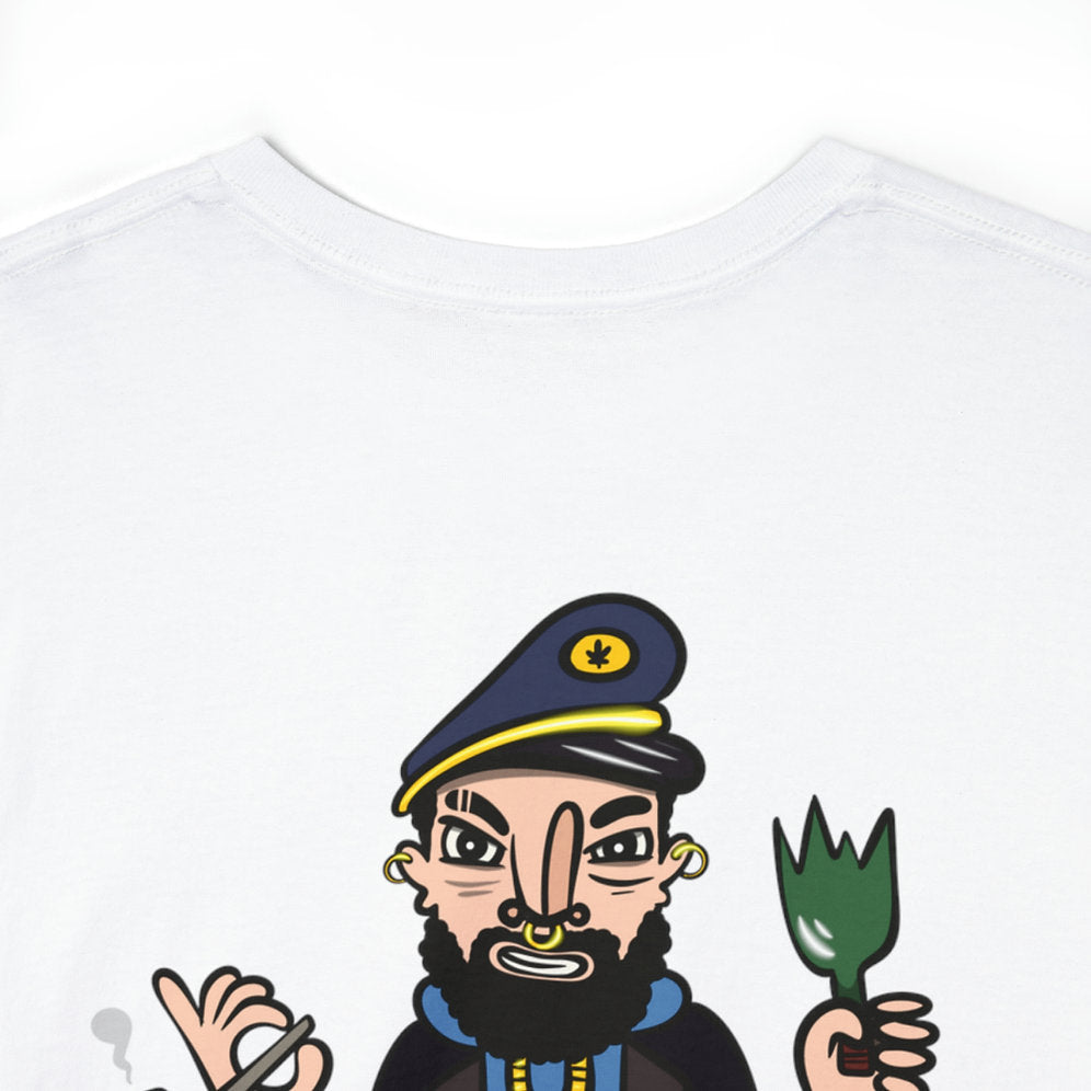 Captain Haddock Gone Bad Cotton T Shirt By Rodrigue Close Up