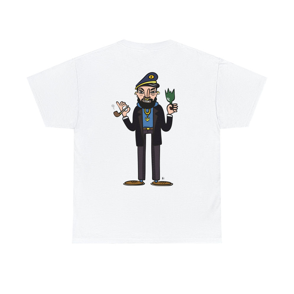Captain Haddock Gone Bad Cotton T Shirt By Rodrigue
