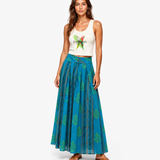 JUL26 Drop: Jackie Silk Maxi Skirt – Teal