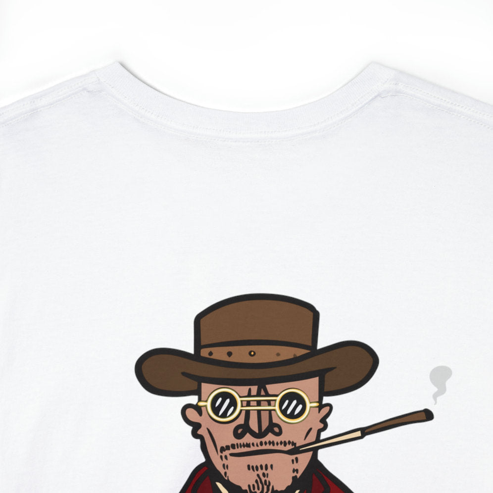 Django Unisex Cotton T Shirt By Rodrigue Close Up