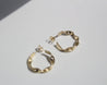 Handmade Gold earrings Wavy S #01 by Fann!