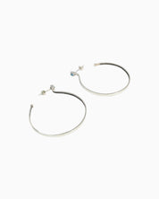 Handmade Silver hoop earrings Calliophis #05 by Fann!