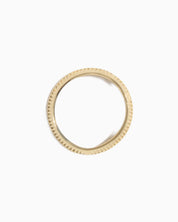 FANN! Simple gold ring Wavy #02 with 2N 10 micron gold